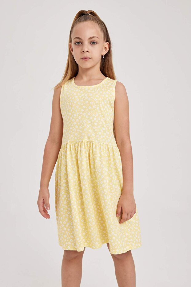 Patterned Cotton Sleeveless Dress Girls B0673A8Ns