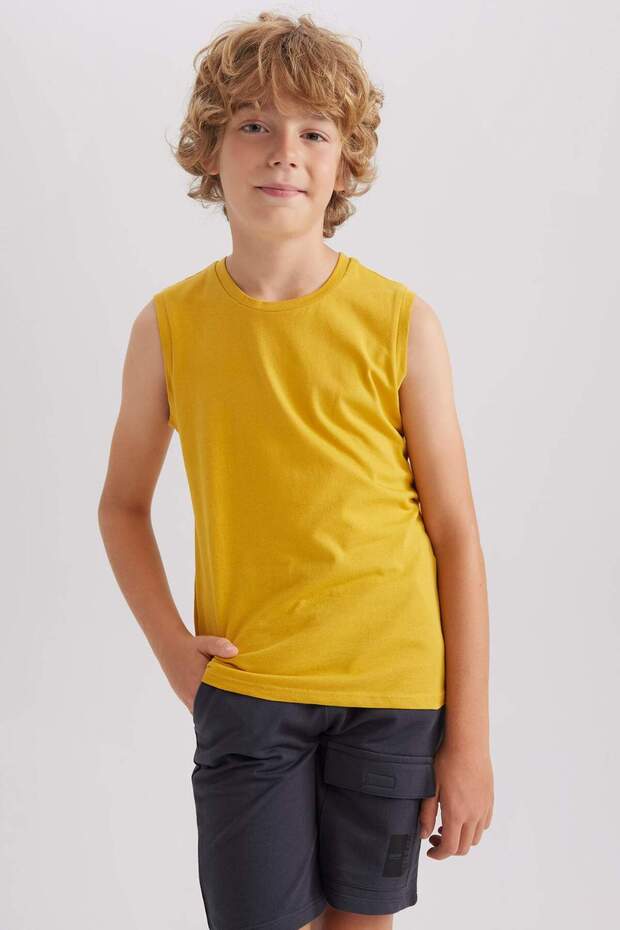 Crew Neck Basic Undershirt for Boys B0669A8Ns - 1