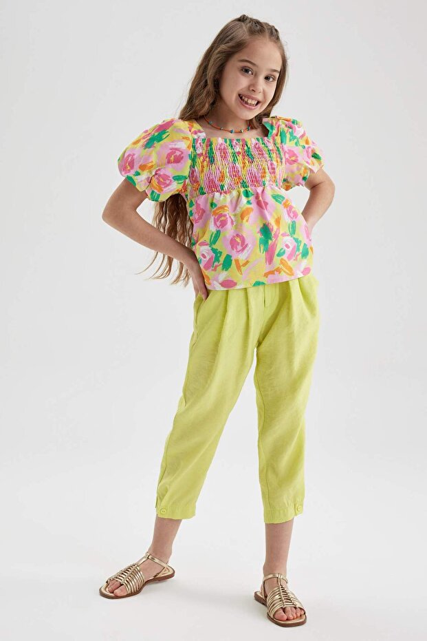 Carrot Fit Modal Pants Girls Z7694A623Sm