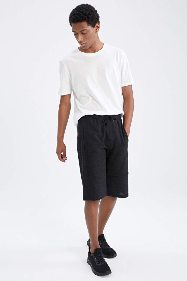 Regular Fit Basic Kapri Ağır Kumaş Şort U8271AZ22SM - 3