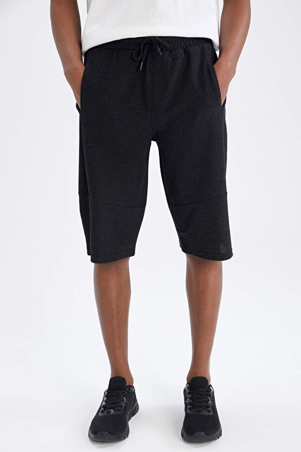 Regular Fit Basic Kapri Ağır Kumaş Şort U8271AZ22SM - 2