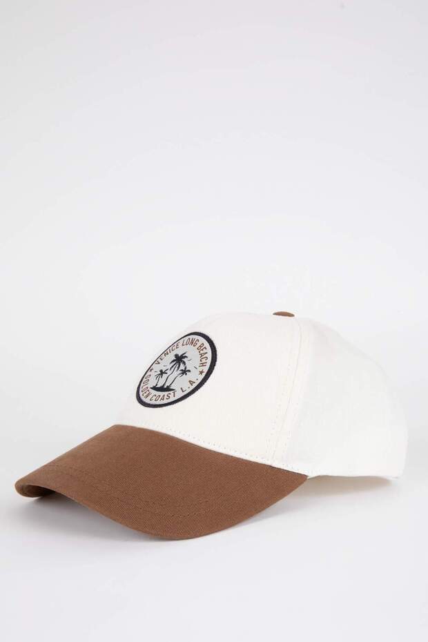 Men's Color Blocked Cotton Cap Hat W8579Az22Sm