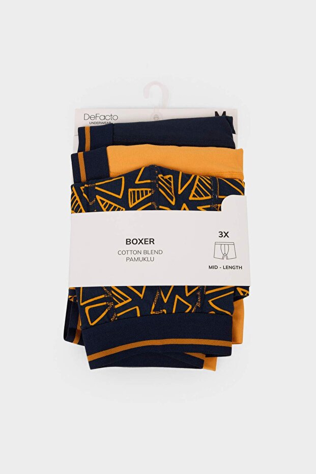 Regular Fit 3'lü Boxer - 7