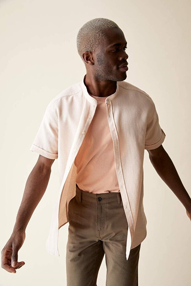 Regular Fit Judge Collar Short Sleeve Shirt M7179Az21Sm