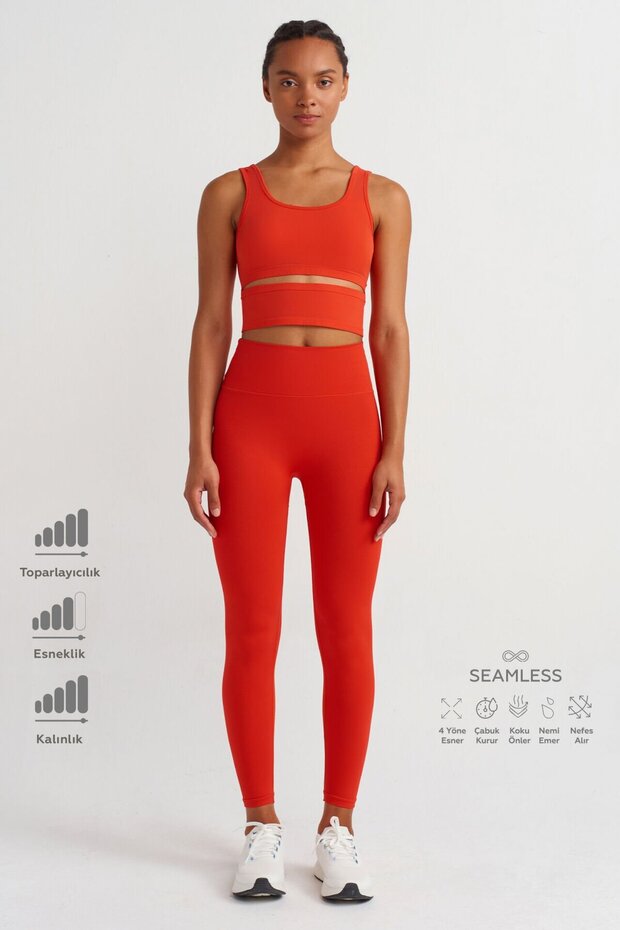 Push up Leggings Fire Red - 1