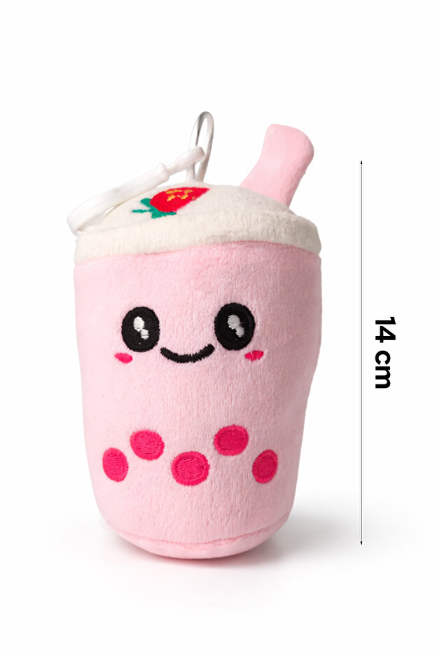 Ροζ Γούρι με Φιγούρα Bubble Tea, Μπρελόκ Ροζ Γούρια με Φιγούρες Bubble Tea, Μπρελόκ - 4
