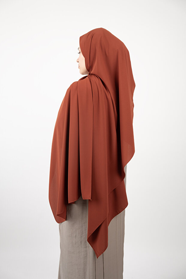 Medine İpeği Şal KİREMİT - 4