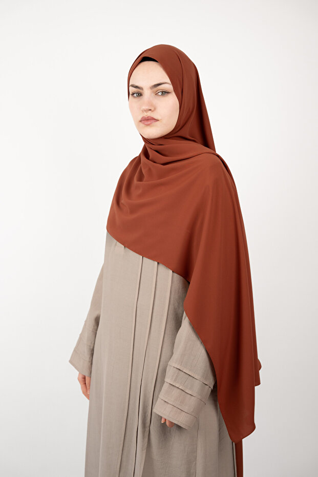 Medine İpeği Şal KİREMİT - 1