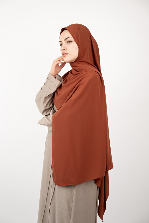 Medine İpeği Şal KİREMİT - 3