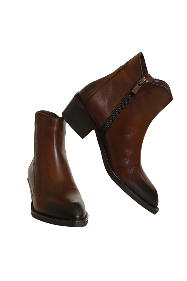 Taba Deri Kadın Western Bot - 3