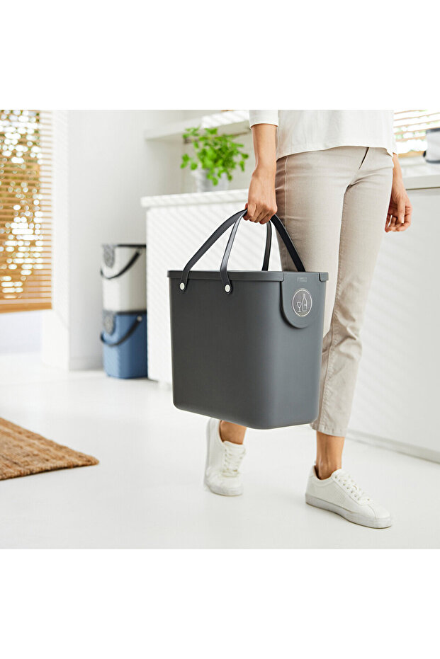 Albula Çöp Kovası Antrasit 25 lt - 3