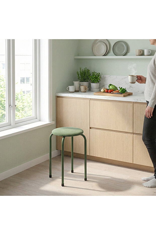 New Nulla Tabure Yeşil - 3