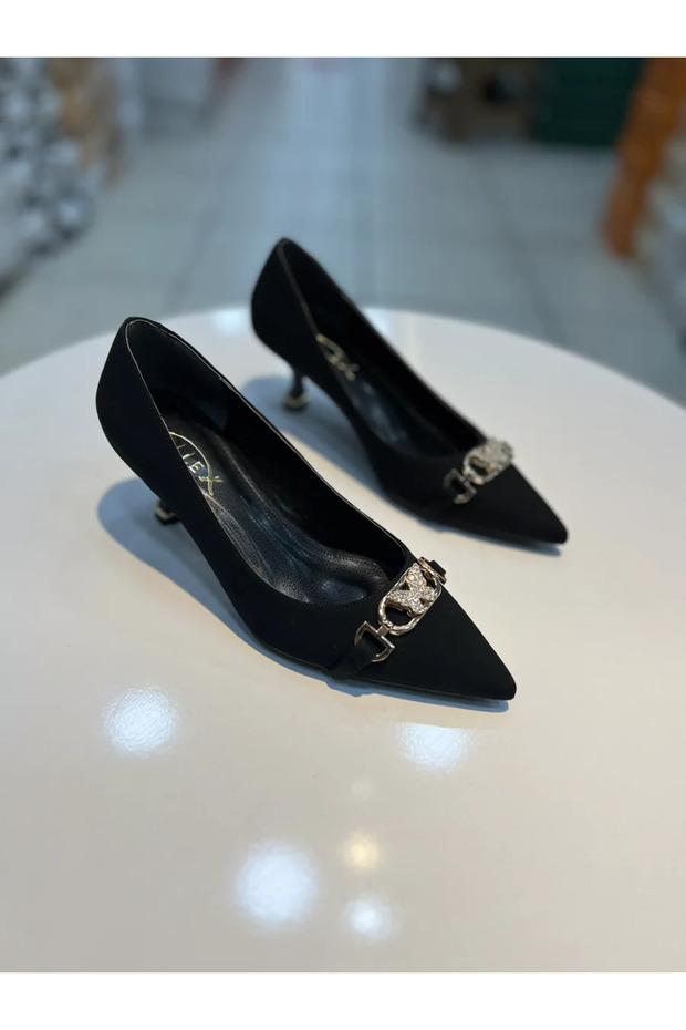 Vollex Short Thin Heeled Stylish Women's Shoes
