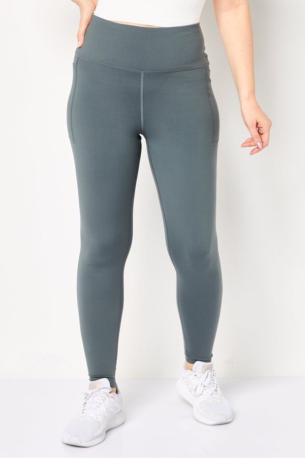 Women Sportswear Fit Outdoor Leggings, Slate Grey