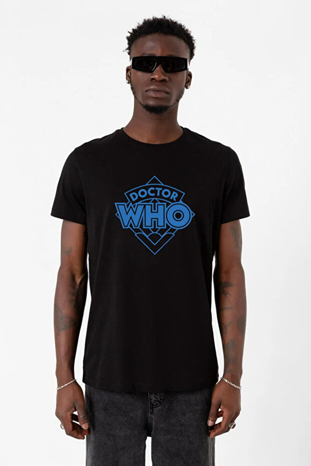 تيشيرت رجالي أسود جديد من Doctor Who