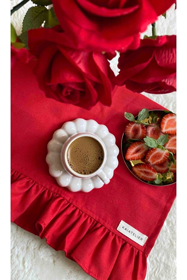 Lovely Linen Ruffled Dishcloth