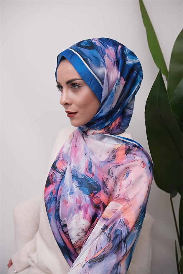 Abstrack Lines Patterned Digital Soft Shawl - 3