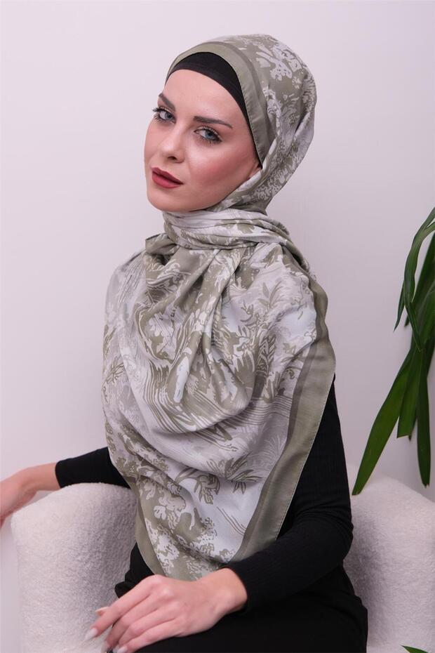 Opal Harmony Patterned Digital Soft Shawl - 4