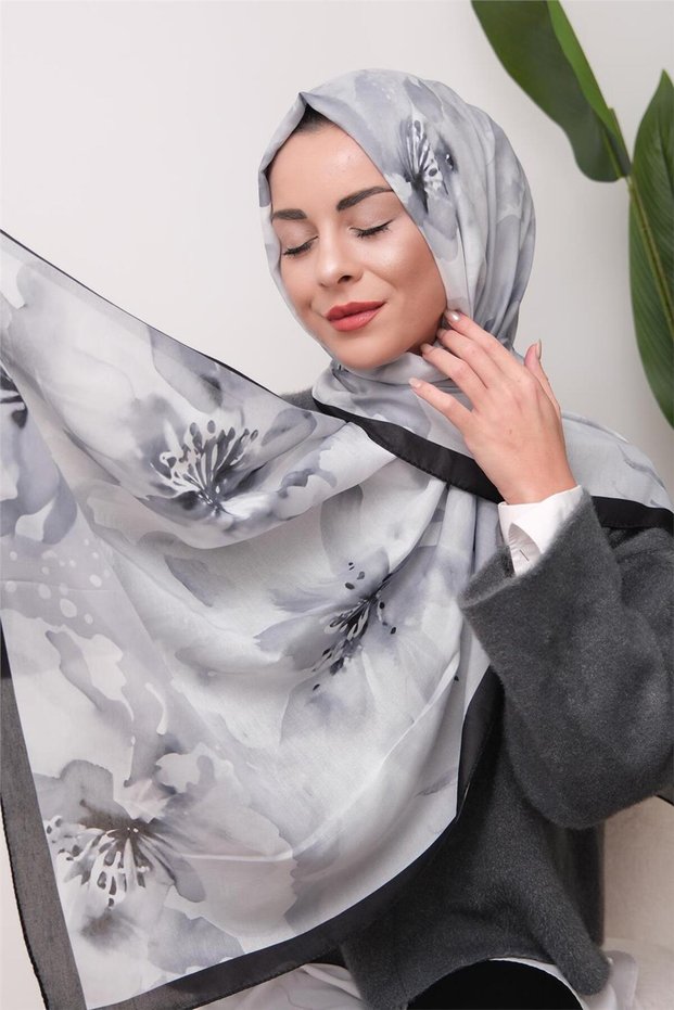 Art Bloom Watercolor Patterned Digital Soft Shawl