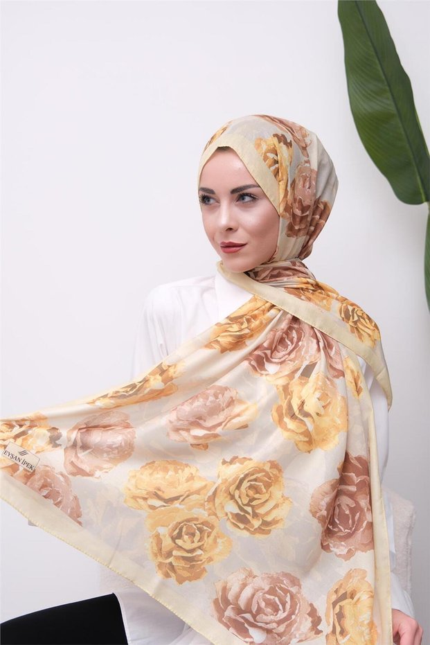 Floral Touch Patterned Digital Soft Shawl
