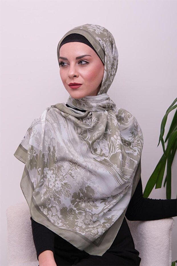 Opal Harmony Patterned Digital Soft Shawl - 2