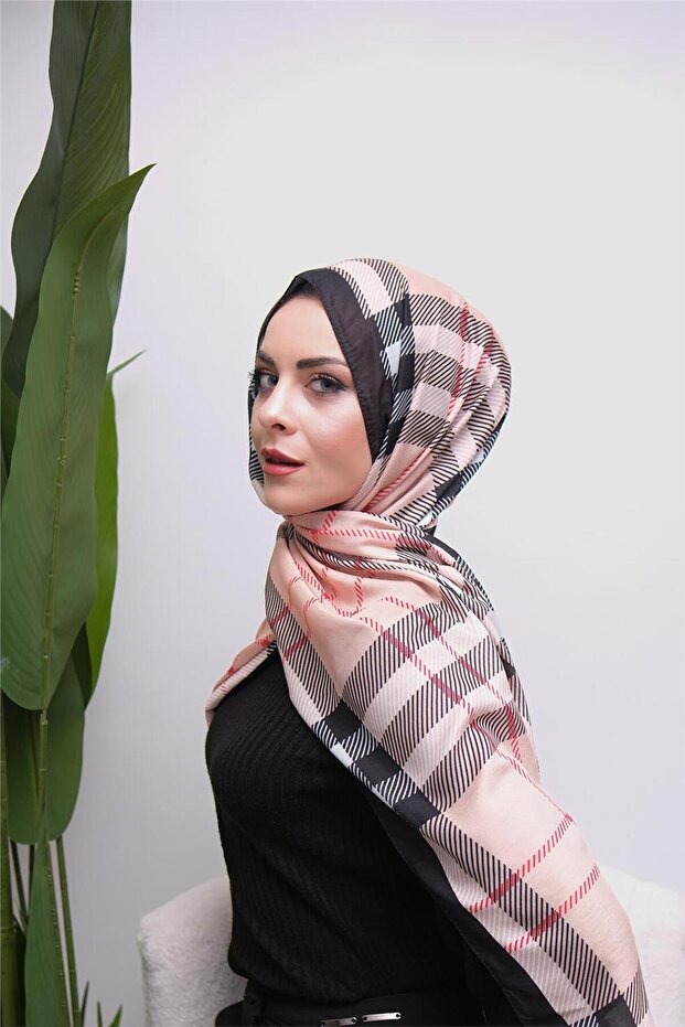 Plaid Patterned Digital Soft Shawl - 5