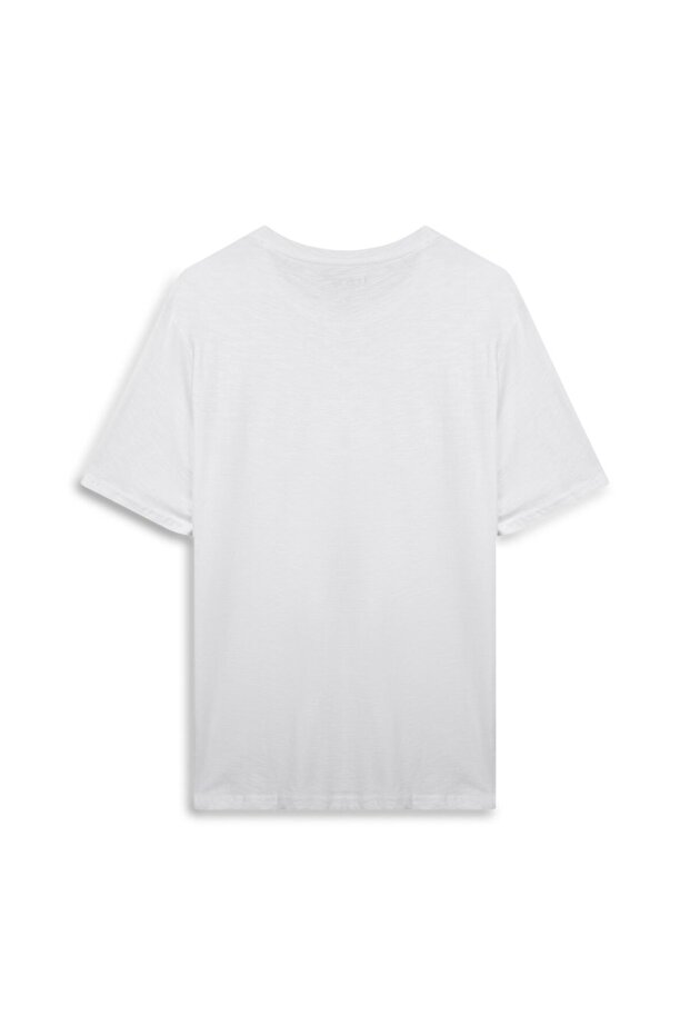 Tricou alb Flamlı basic - 3