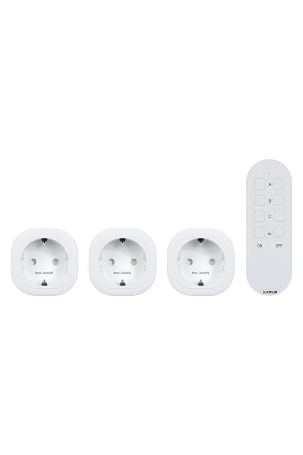 Priza programabila Lexman, cu telecomanda, 3000 W - 1