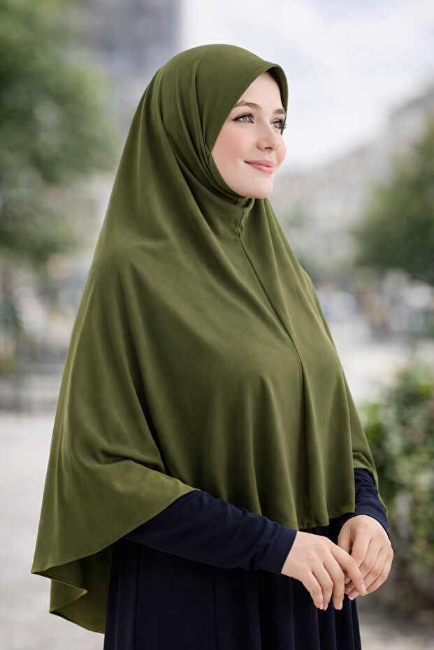 Ready-Made Turban Veil Practical Scarf with Hijab - Prayer Covering Hijab - Namaz Örtüsü Sufle 5XL