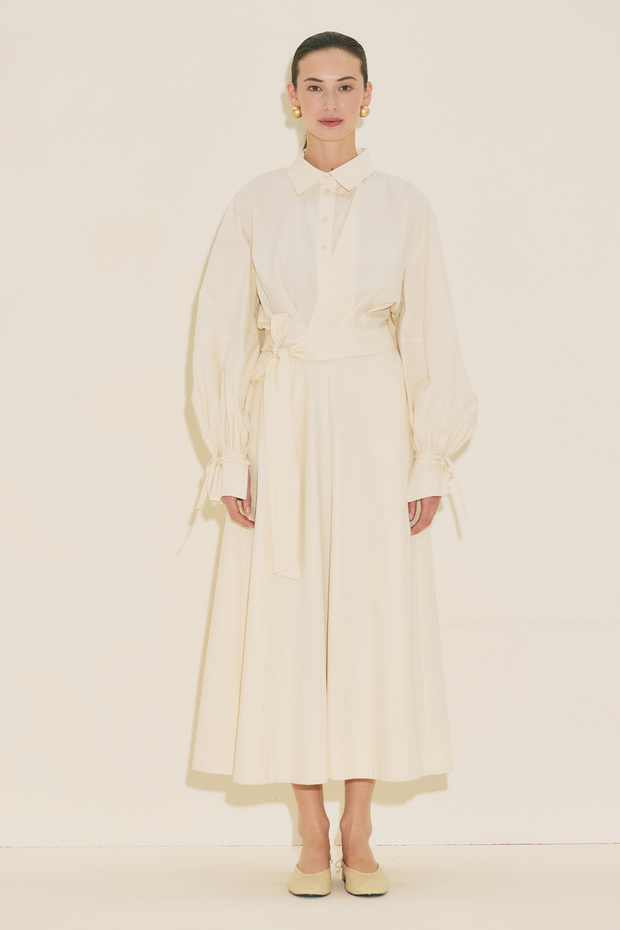 LABECA BAĞLAMALI GÖMLEK VANİLYA - 6