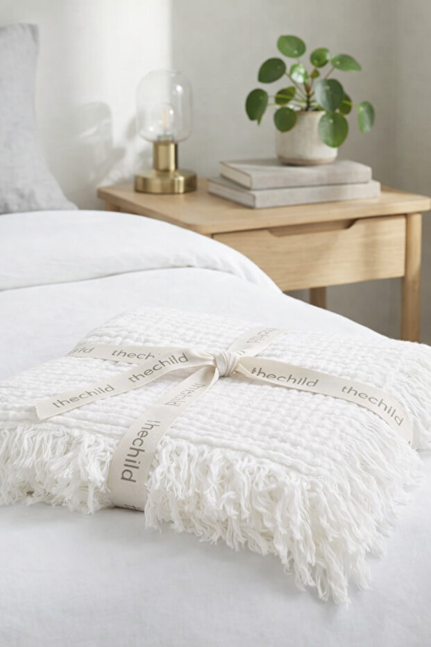 100% Organic Cotton 4-Layer Muslin Blanket – 120X110 cm | A+ Soft Blanket , Hypoallergenic