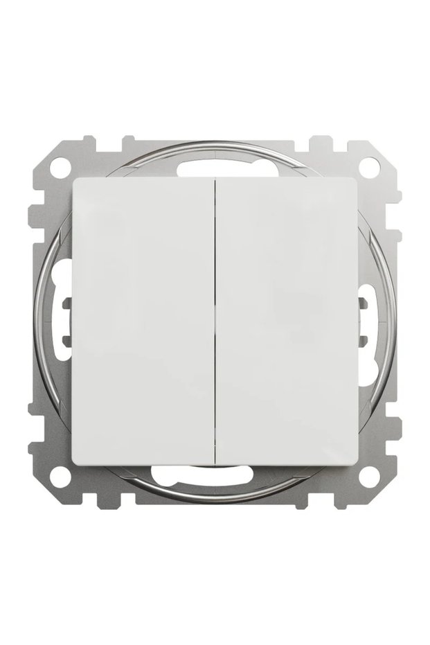 Sedna New double switch, IP20, white