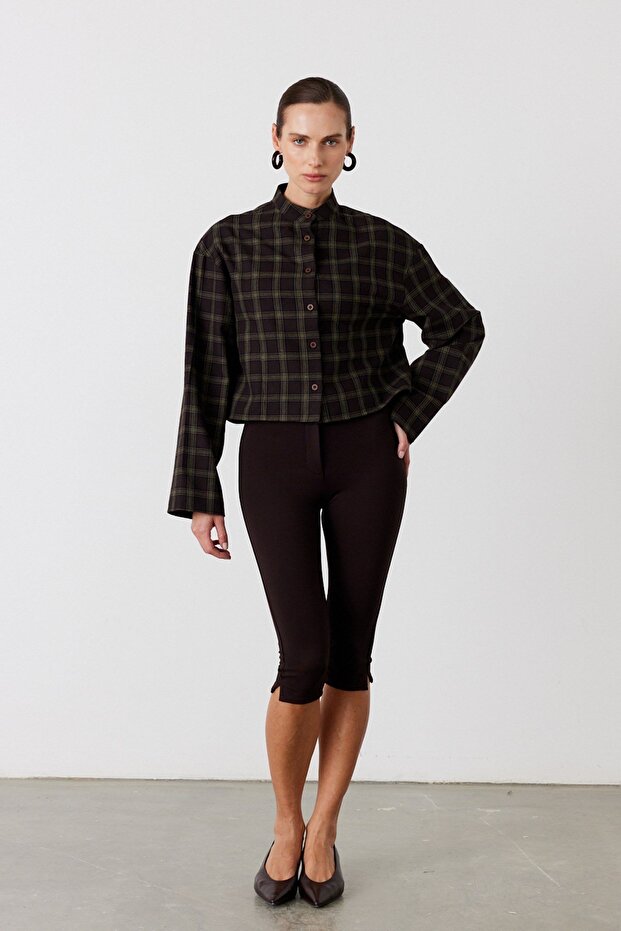 Clair Ekose Gömlek Yeşil - 3