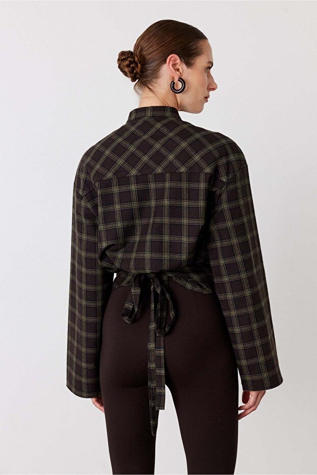 Clair Ekose Gömlek Yeşil - 7