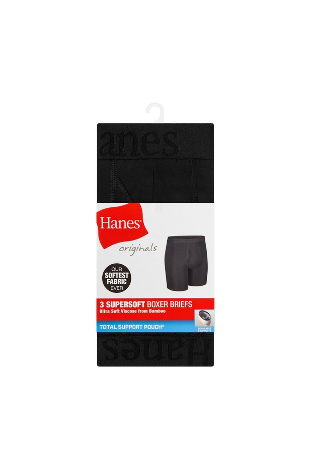 Originals SuperSoft Boxer Brief Underwear, Total Support Pouch Boxer Briefs for Men, Long Leg