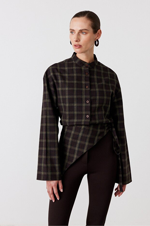 Clair Ekose Gömlek Yeşil - 1