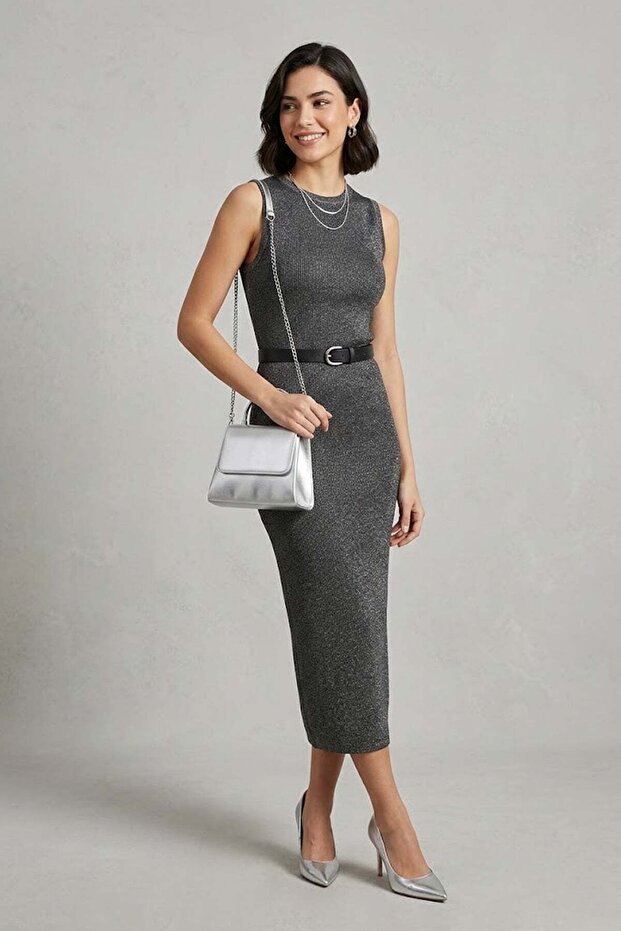 Varol 416 Women's Evening Dress Bag Silver