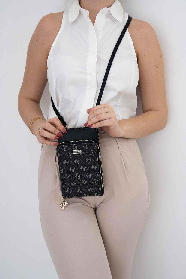 Sp1011-M178 Women's Crossbody Bag Black