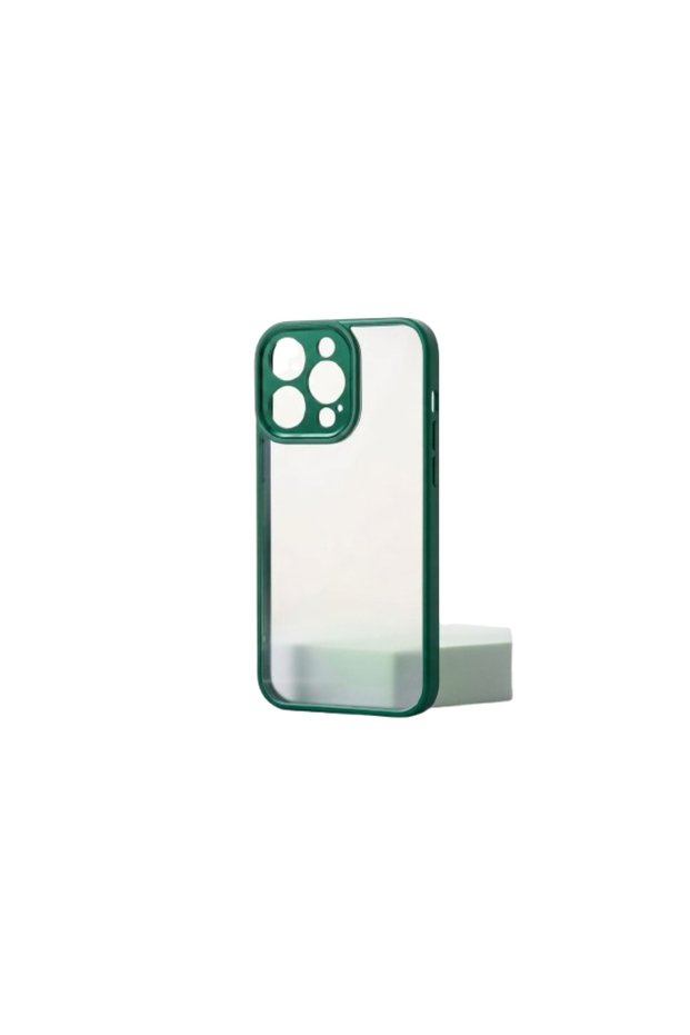 Clear silicone cover colored edges for iphone 14 pro max