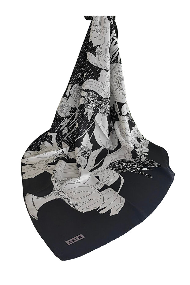 Silk K Crepe Satin Scarf 2026 Summer Season 9170701-313