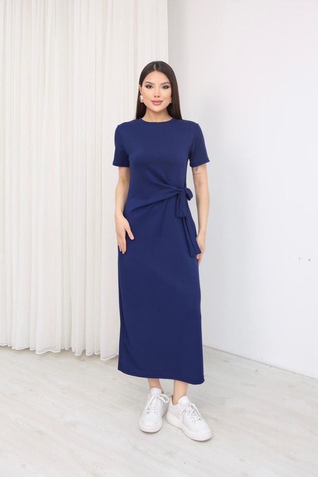 Women's Short Sleeve Side-Tie Dress