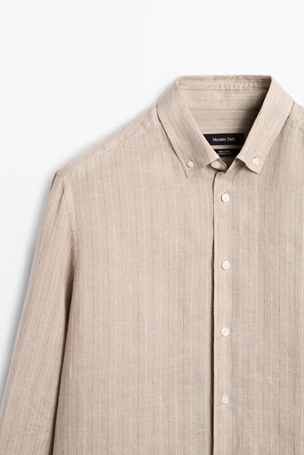 %100 keten gömlek - 6