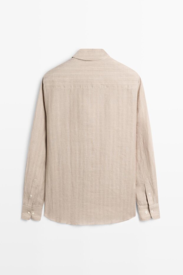 %100 keten gömlek - 8