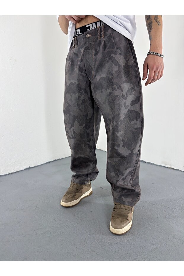 Pattern Wide Leg Pant