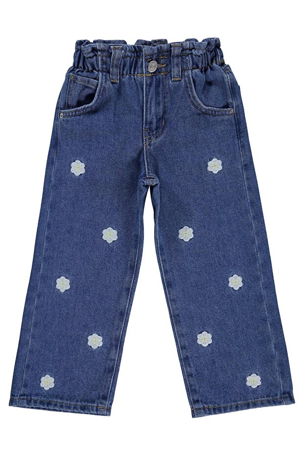 Daisy Embroidered Pants for 2-5 Years - Blue