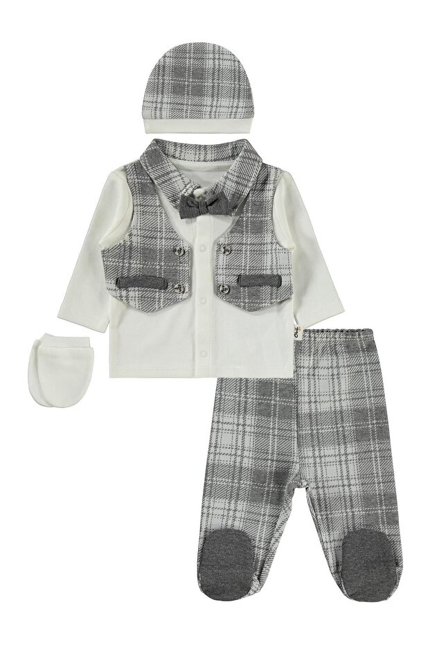Houndstooth Pattern Bodysuit Sets - Plaid