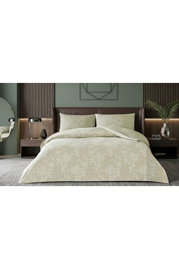 New Season Ranforce P Cotton U Double Duvet Cover Set Rilen Stone