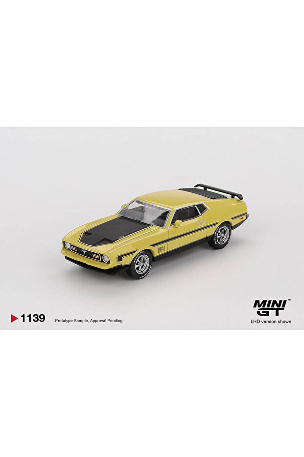 Mini Gt Mini Gt 1/64 Ford Mustang Mach1 Grabber Yellow Mgt01139