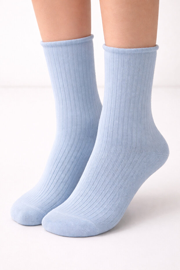Unisex Basic elastische Socken Blau - 1