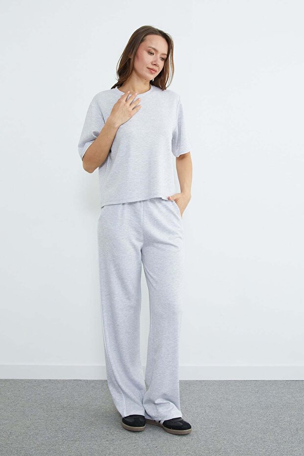 Piped Crew Neck Modal 2-Piece Set - 2